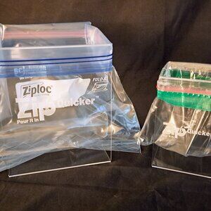 2-Pack Ziploc Acrylic Bag Holders for Food Prep, Storage or Compost